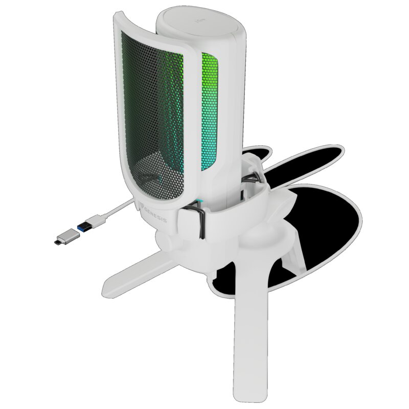 Mikrofon GENESIS Radium 250 Jednokierunkowy / Kardioidalny Biały