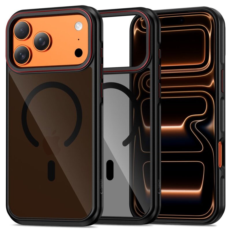 Etui TECH-PROTECT MagHybrid MagSafe do Apple iPhone 17 Pro Czarno-czerwony