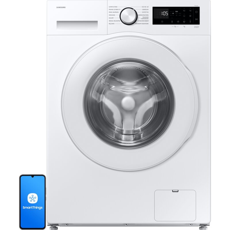 Pralka SAMSUNG Seria 5000 WW80FG5L32TE 8kg Slim 47cm 1200obr AI EcoBubble, Energy Mode Sterowanie smartfonem