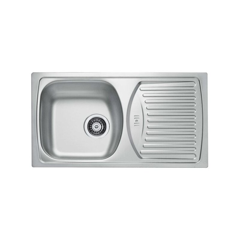 Zlewozmywak jednokomorowy z ociekaczem ALVEUS Basic 150 1136530 Len 43.5x78 odpływ FI 90 mm