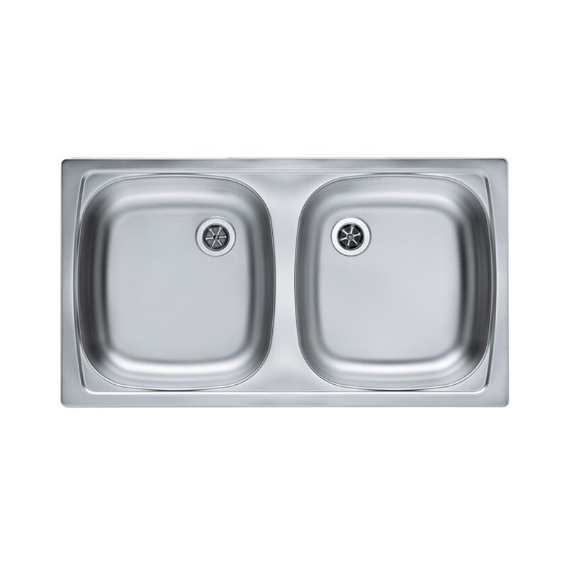 Zlewozmywak dwukomorowy ALVEUS Basic 160 1039145K Len 43.5x78