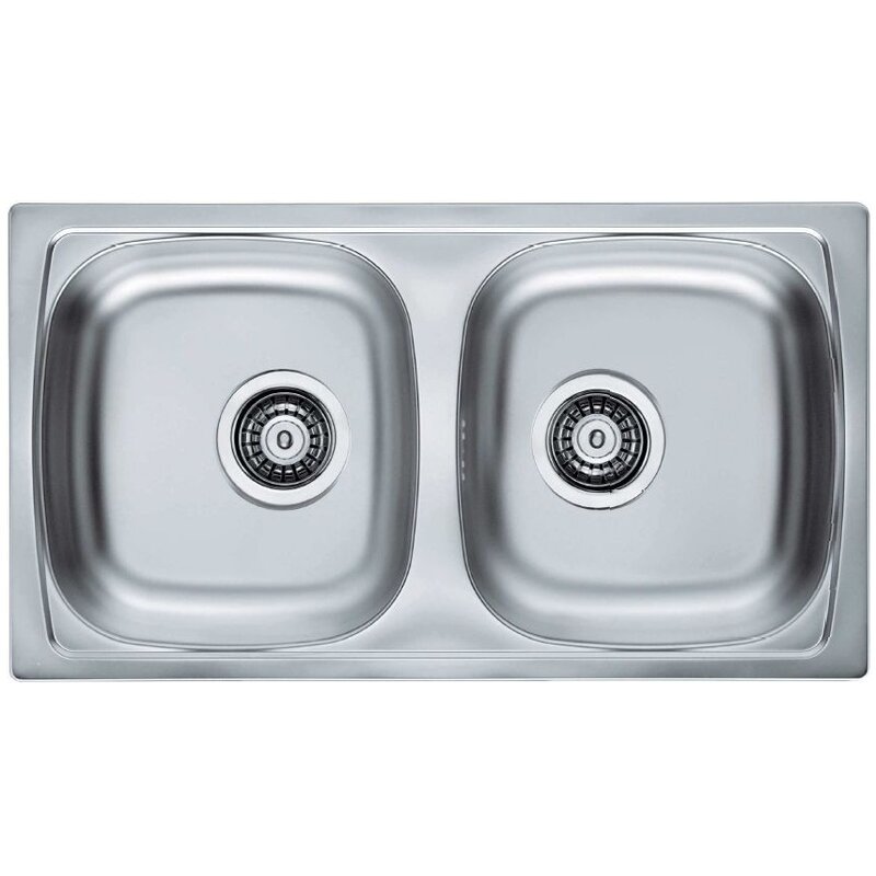 Zlewozmywak dwukomorowy ALVEUS Basic 160 1049232K Satyna 43.5x78