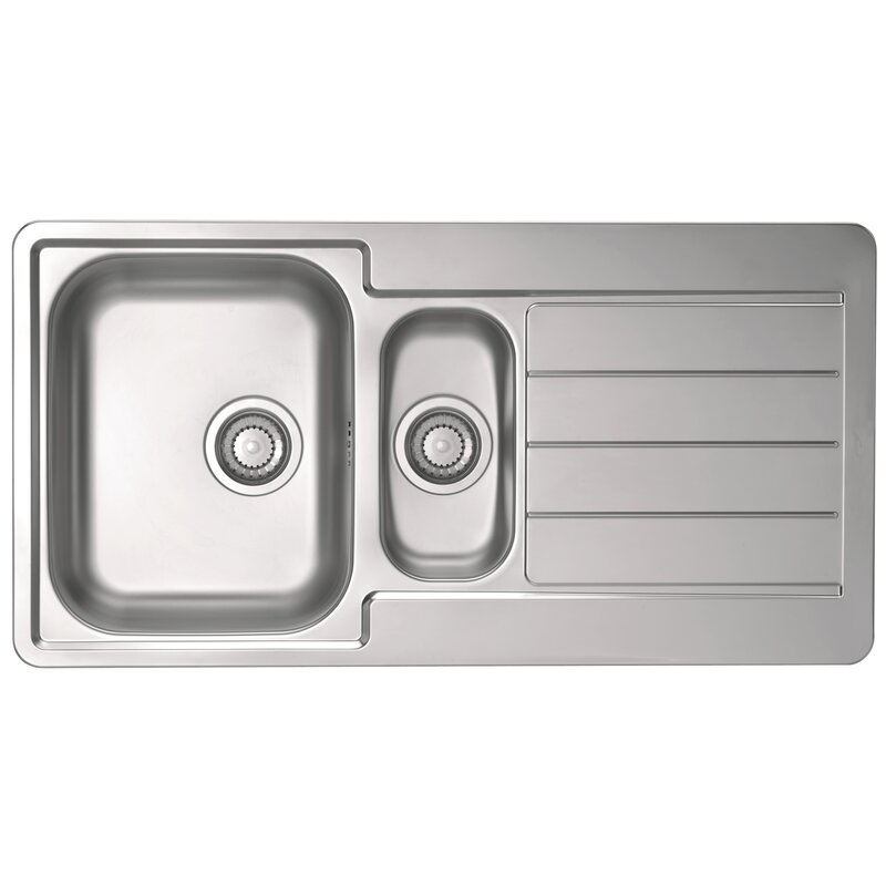 Zlewozmywak półtorakomorowy z ociekaczem ALVEUS Line Start 10 1082440K Satyna 50x98
