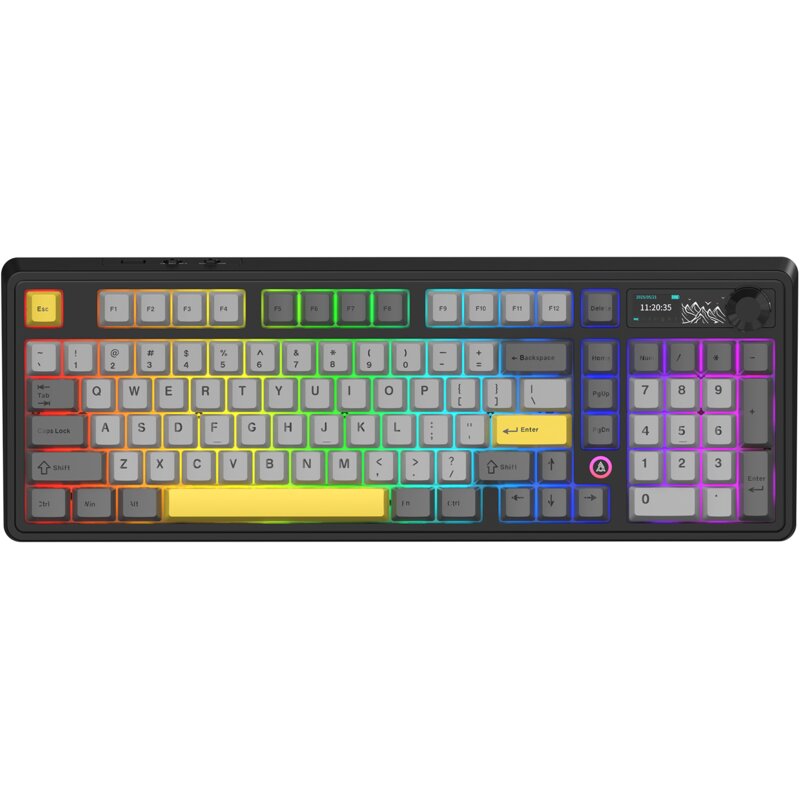Klawiatura AJAZZ AK980 V2 Szaro-żółty