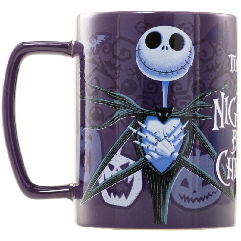 Kubek PYRAMID Miasteczko Halloween Jack Skellington z puszystą nakładką