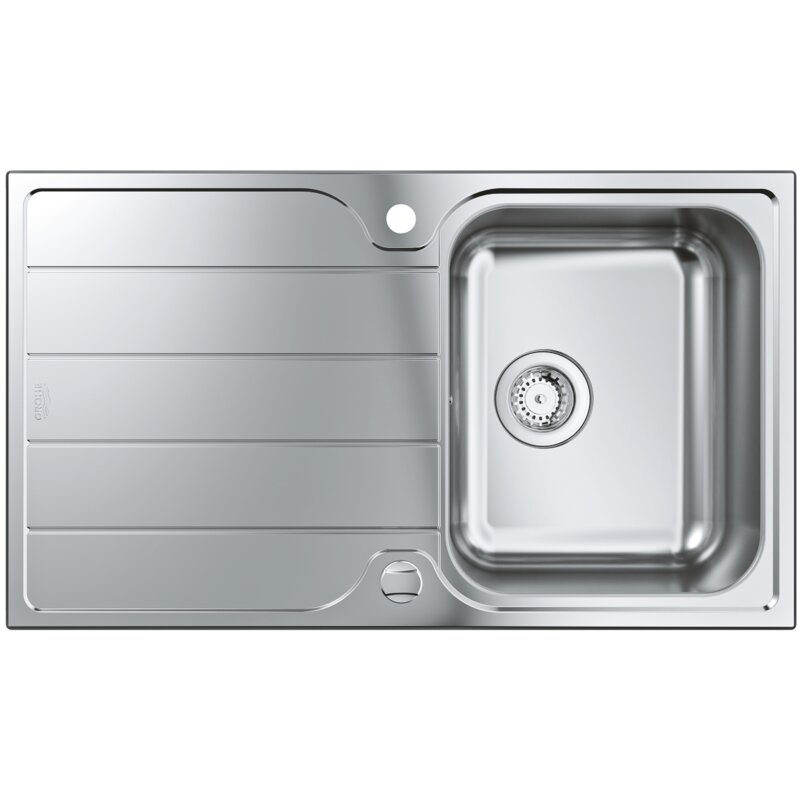 Zlewozmywak jednokomorowy z ociekaczem GROHE K500 31571SD1 Stal szlachetna 50x86