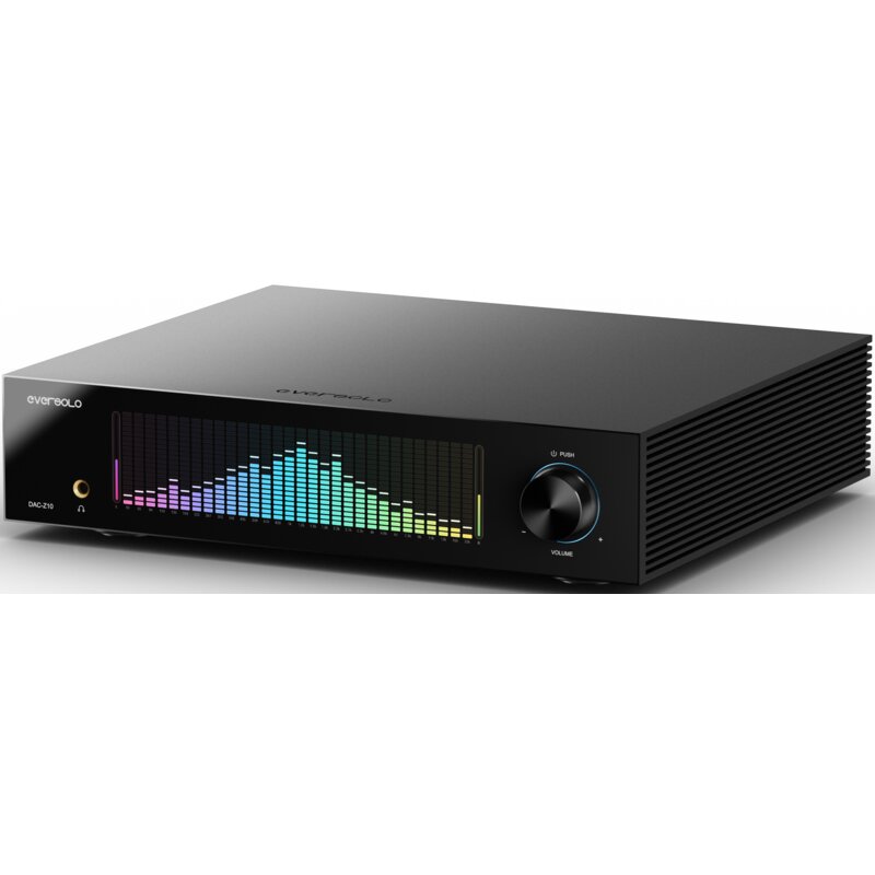 Przetwornik Cyfrowo-analogowy C/A EVERSOLO DAC-Z10 Czarny, Wzmacniacz słuchawkowy, Wi-Fi, Hi-Res Audio, PCM 32-bit/768kHz, DSD 512