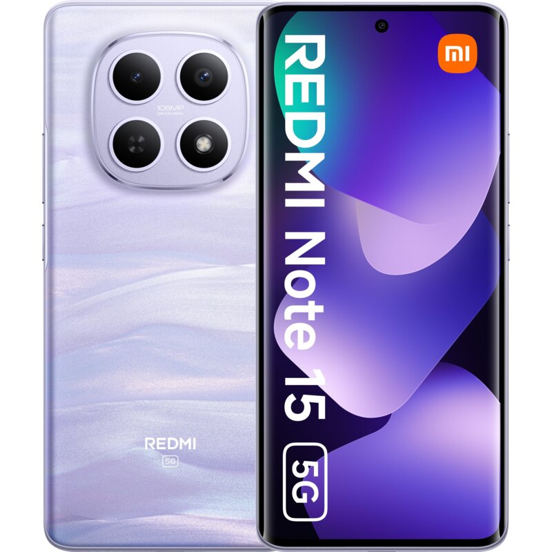 Smartfon XIAOMI Redmi Note 15 5G 6/128GB 6.77" 120Hz Fioletowy