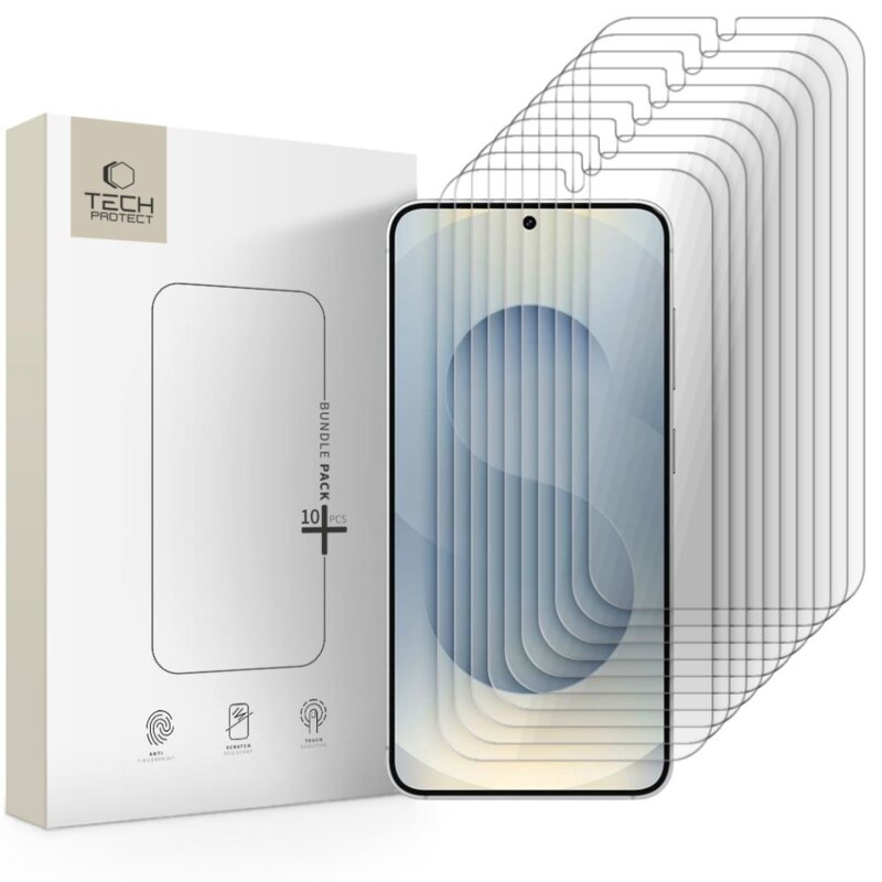Szkło hartowane TECH-PROTECT Bundle do Samsung Galaxy S24/S25 (10 szt.)