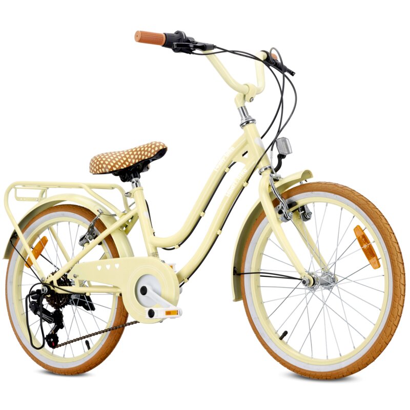 Rower młodzieżowy SUN BABY Heart bike 20 cali dla dziewczynki Żółty