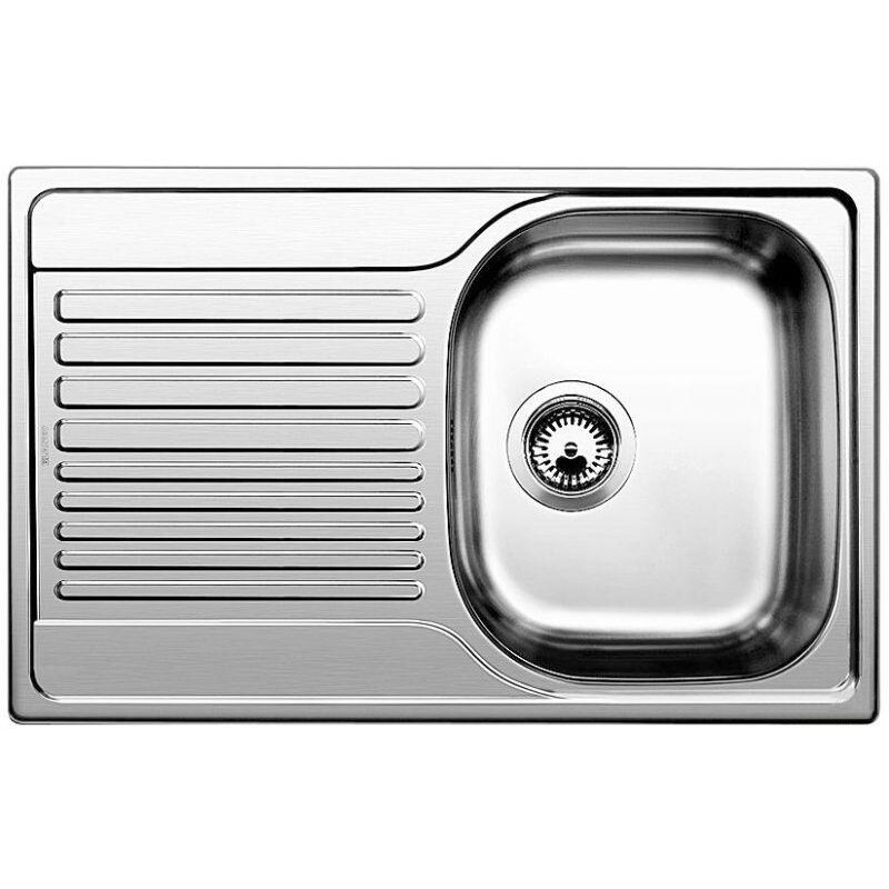 Zlewozmywak jednokomorowy z ociekaczem BLANCO Tipo 45 S Compact 513441 Stal gładka matowa 50 x 78