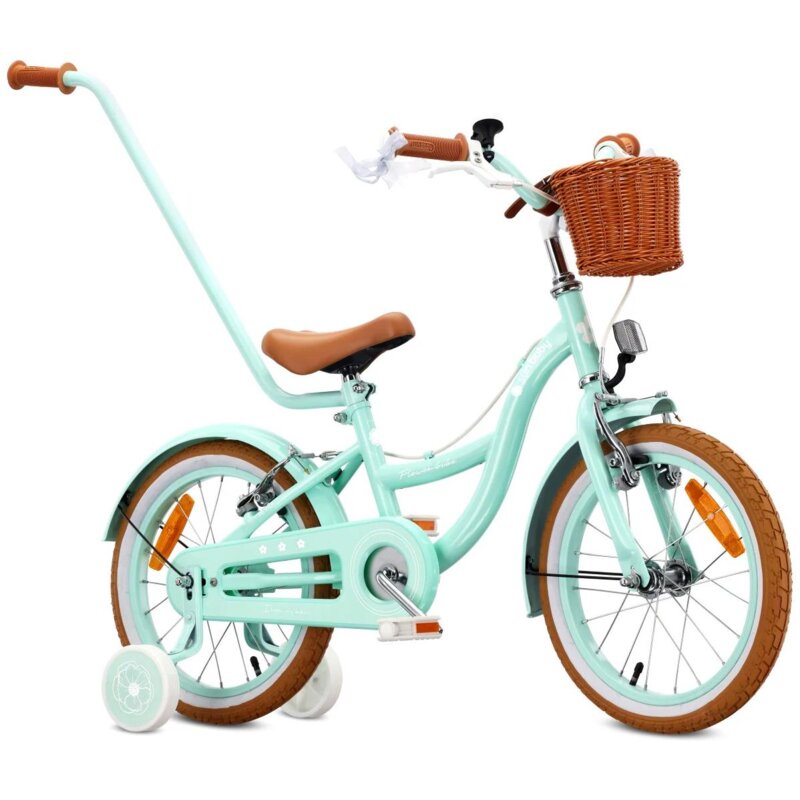 Rower dziecięcy SUN BABY Flower Retro Bike 16 cali  Miętowy Wzrost: 100-120 cm Wiek: 4-6 lat
