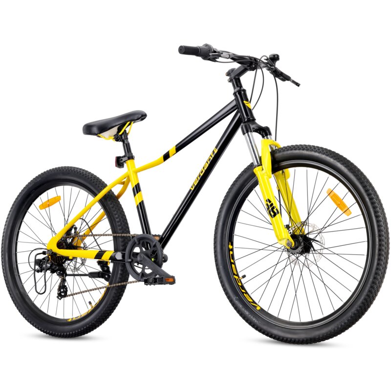 Rower młodzieżowy SUN BABY Verdant Calix ST 7-SH 26 cali dla dziewczynki Czarno-żółty