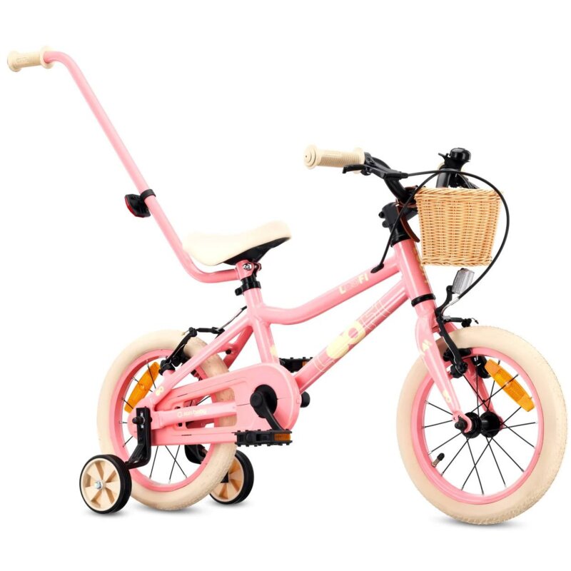Rower dziecięcy SUN BABY Loofi 14 cali dla dziewczynki Różowy