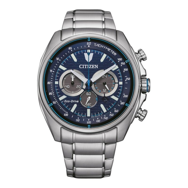 Zegarek CITIZEN Eco-Drive Racer Chromograph CA4560-81L Srebrno-granatowy