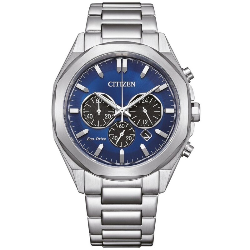 Zegarek CITIZEN Modern Chromo CA4590-81L Srebrno-granatowy