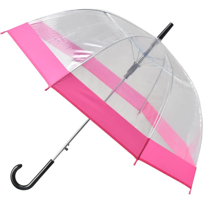 Parasol SEMI LINE 22507-5 Transparentno-różowy
