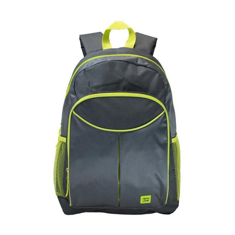 Plecak SEMI LINE J4916-4 Grafitowo-żółty