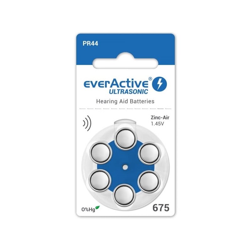 3 x Baterie PR44 EVERACTIVE Ultrasonic 675 (6 szt.)