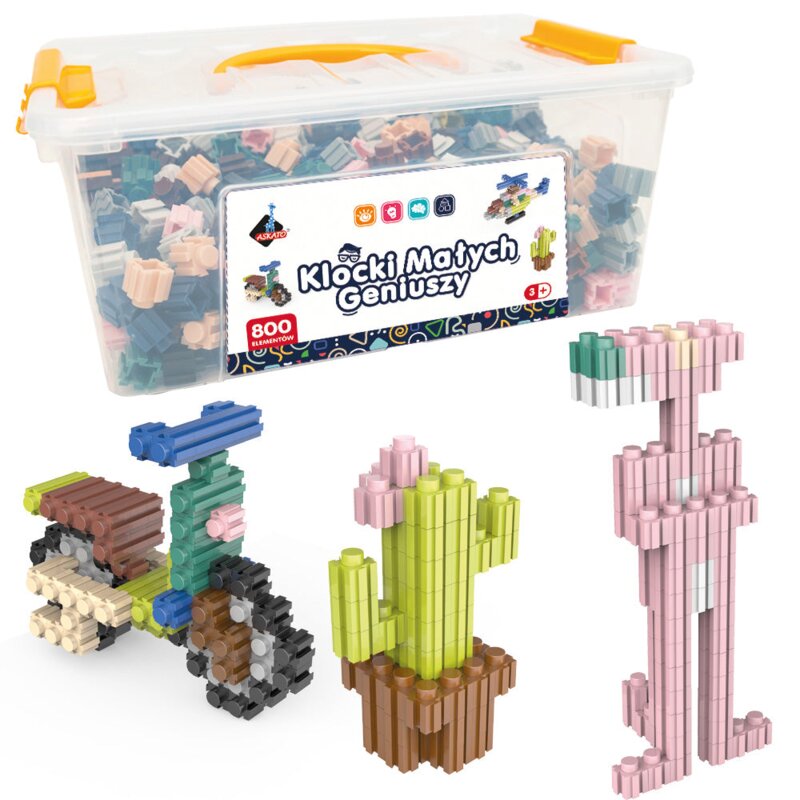 Klocki Małych Geniuszy konstrukcyjne 800 elementów