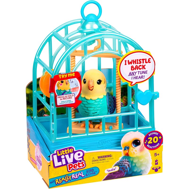 Zabawka interaktywna MOOSE Little Live Pets Mówiący Ptaszek z Klatką 26691