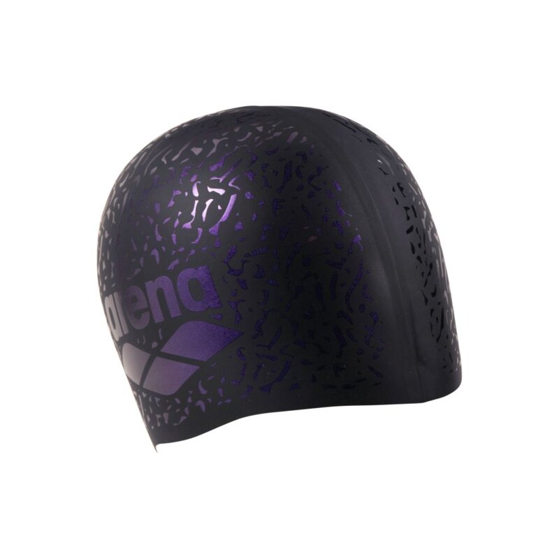 Czepek silikonowy na basen Arena Shine Black - Plum