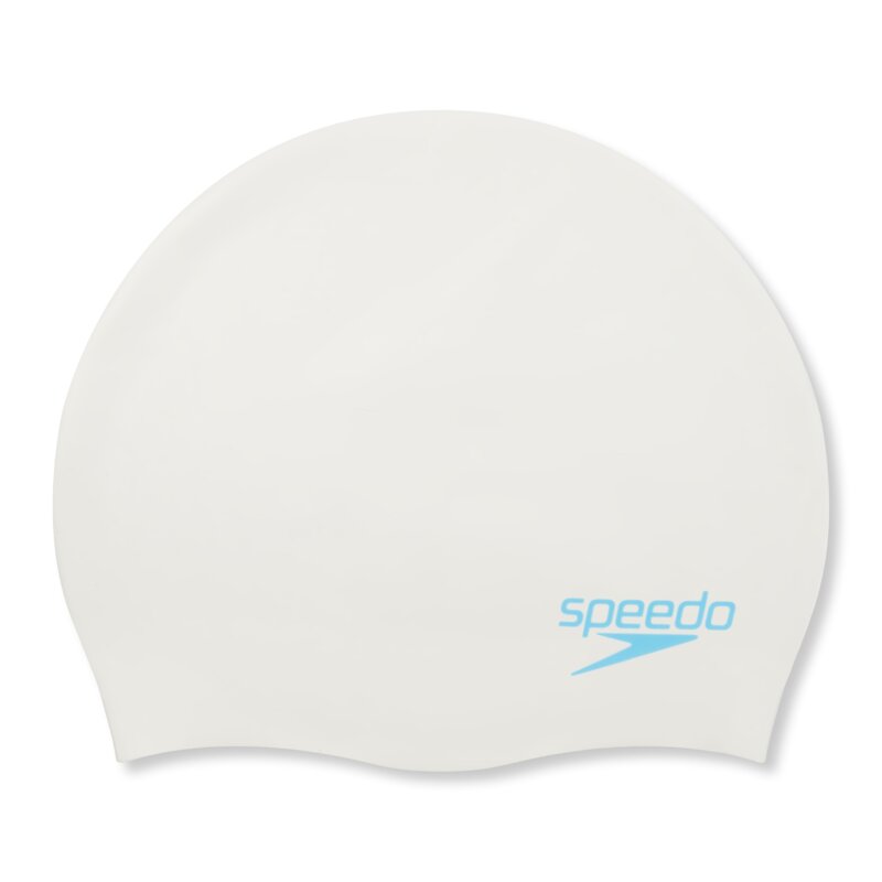 SPEEDO CZEPEK PLAIN MOUD SILC CAP JF/JM/JU JUNIOR WHITE/BLUE 8-7099017621