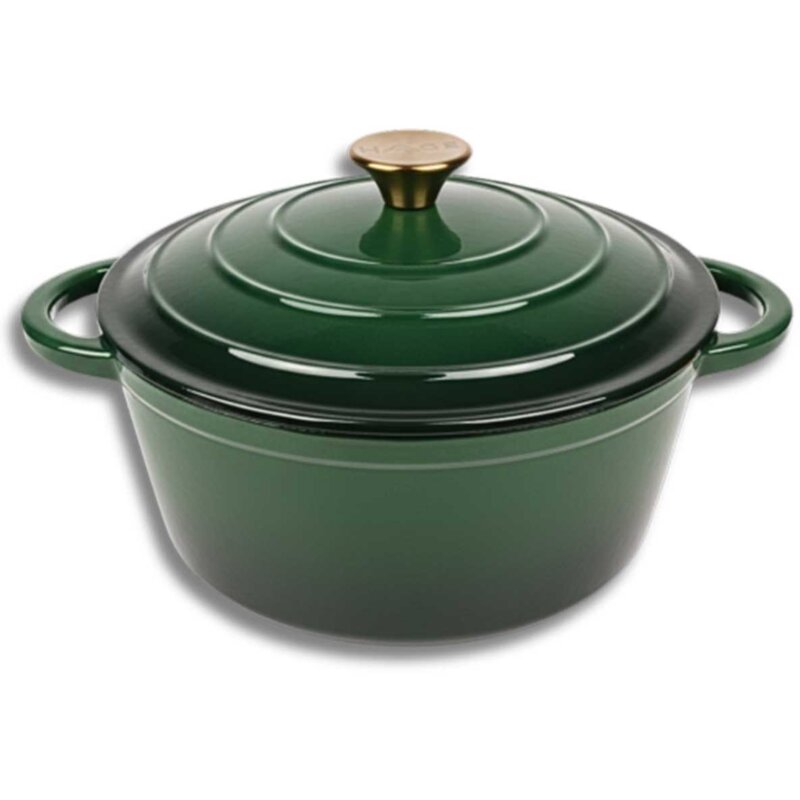 Garnek żeliwny HAGE DQ26-bottle green 5L