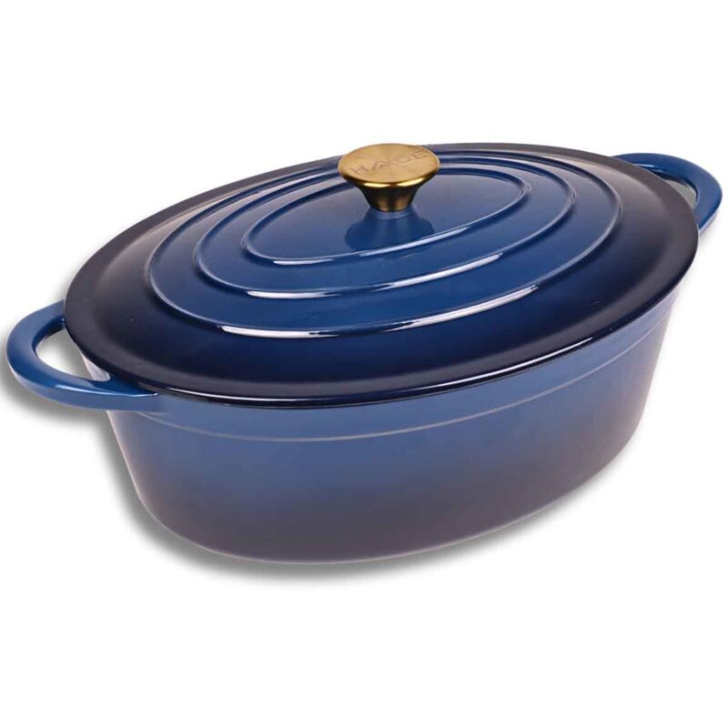 Brytfanna żeliwna HAGE DK34-blue 6L
