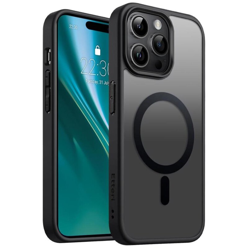 Etui ETTERI Matt Mag do Apple iPhone 14 Pro Czarny mat
