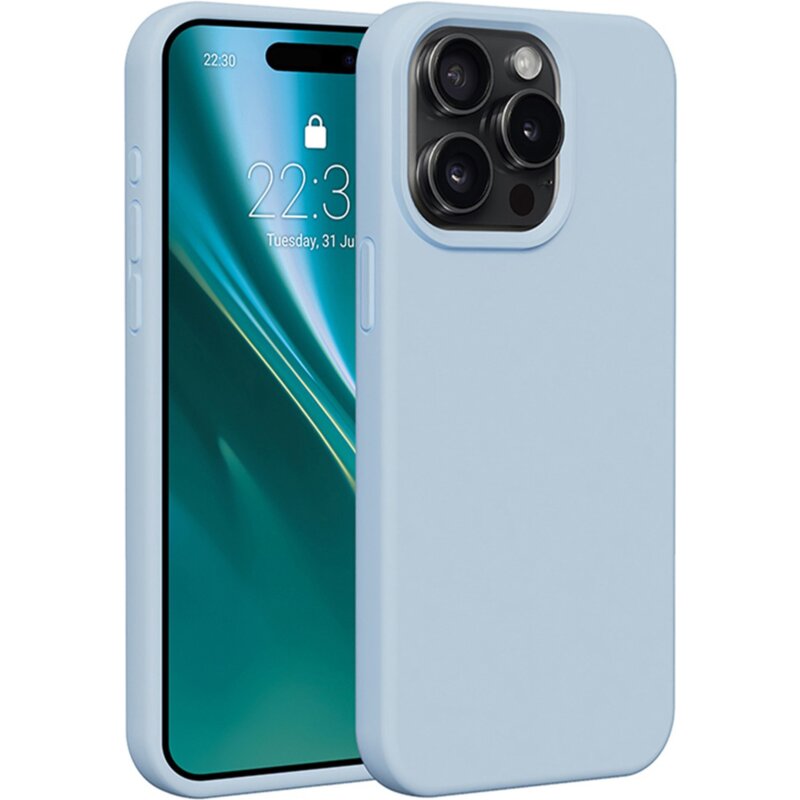 Etui ETTERI Silicone Case do Apple iPhone 12/12 Pro Jasnoniebieski