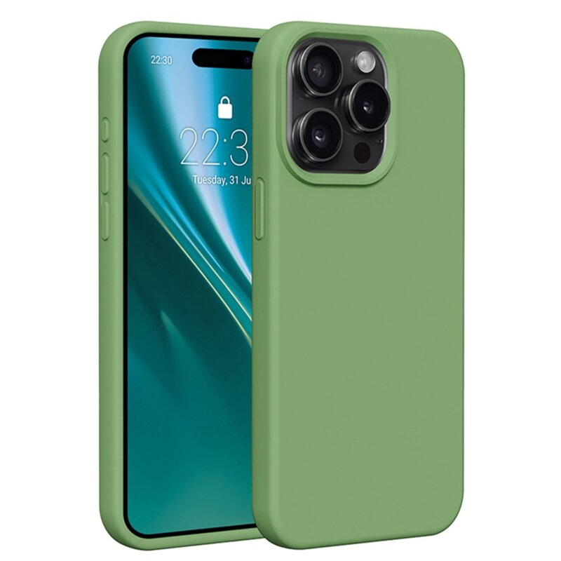 Etui ETTERI Silicone Case do Apple iPhone 12/12 Pro Jasnozielony
