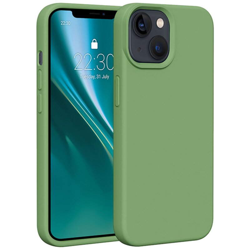 Etui ETTERI Silicone Case do Apple iPhone 14 Jasnozielony