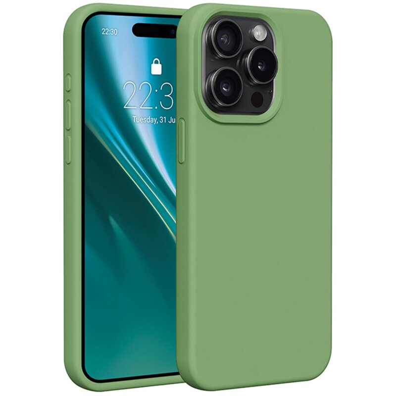 Etteri Silicone Case do iPhone 15 Pro Max Zielony