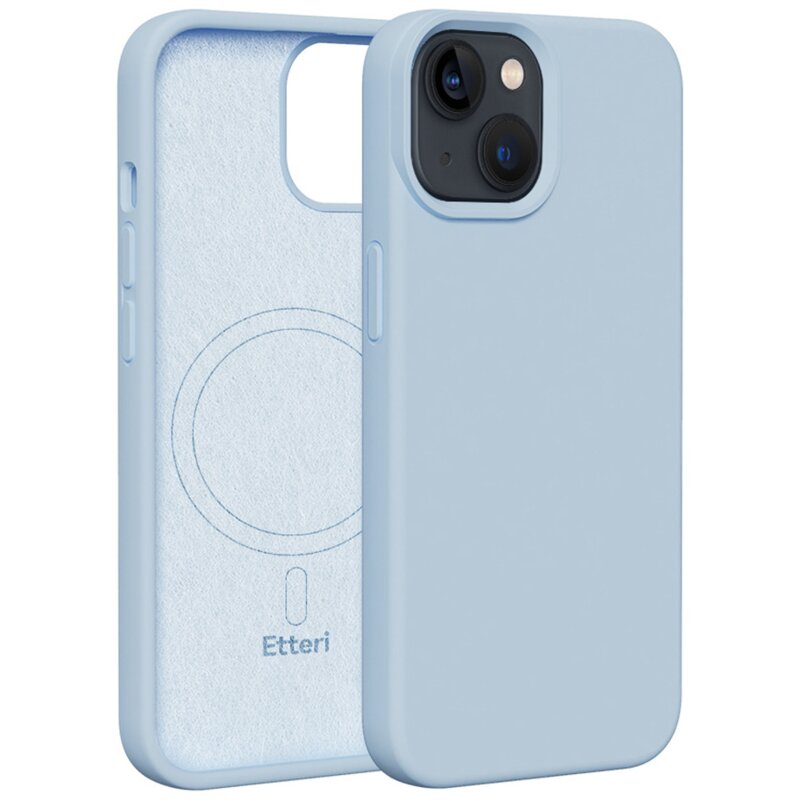 Etui ETTERI Silicone Mag do Apple iPhone 14 Jasnoniebieski