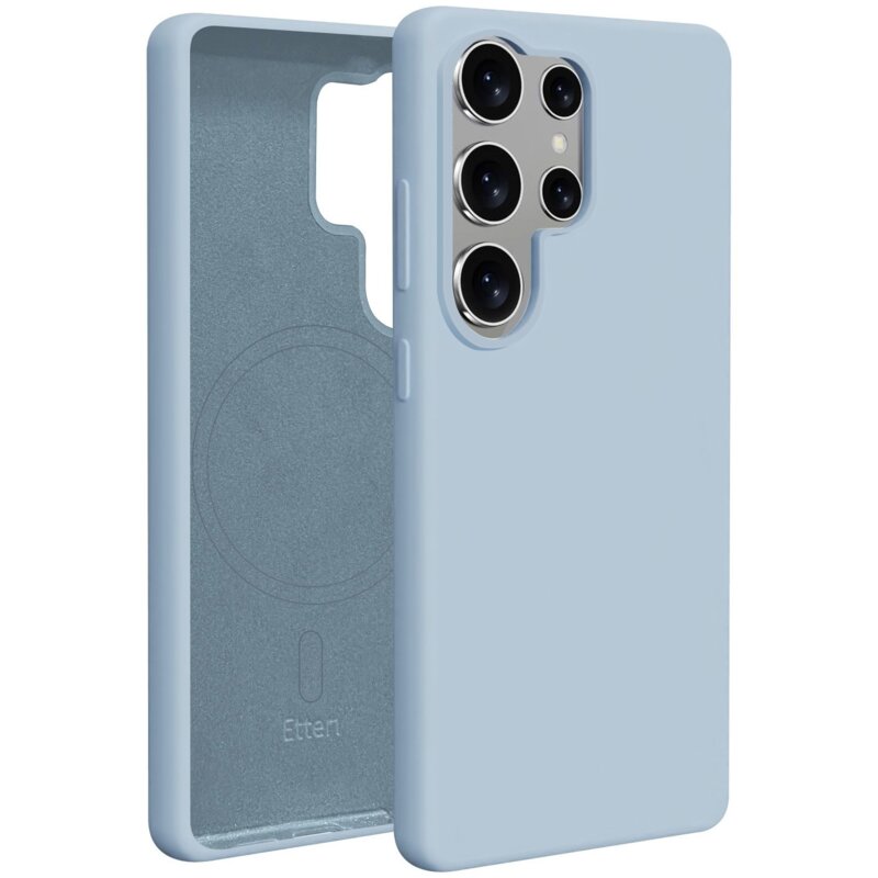 Etui ETTERI Silicone Mag do Samsung Galaxy S25 Ultra Jasnoniebieski