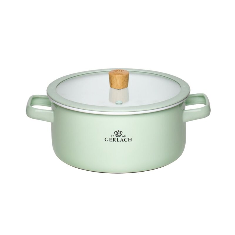 Garnek GERLACH Natur Enamel Zielony 3L