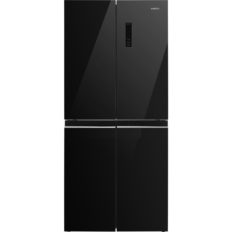 MPM SBS 434-SBF-17/D Pełny No Frost 180cm Czarne szkło