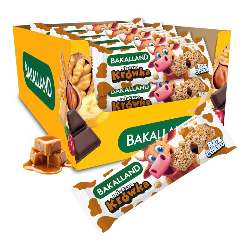 Baton BAKALLAND Mleczna krówka (30 x 25 g)