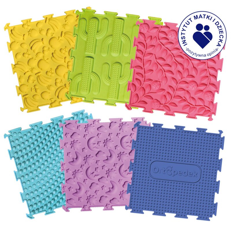 Mata sensoryczna ORTOPEDEK 128924 24.5 x 24.5 cm (6 elementów) Wielokolorowy