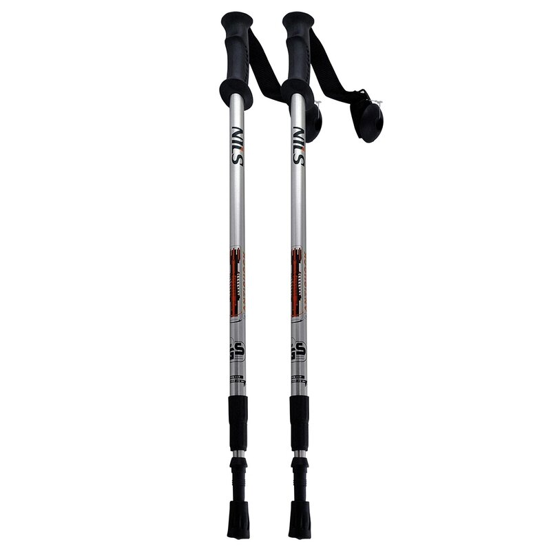 Kijki trekkingowe NILS EXTREME TK631 Czarno-srebrny