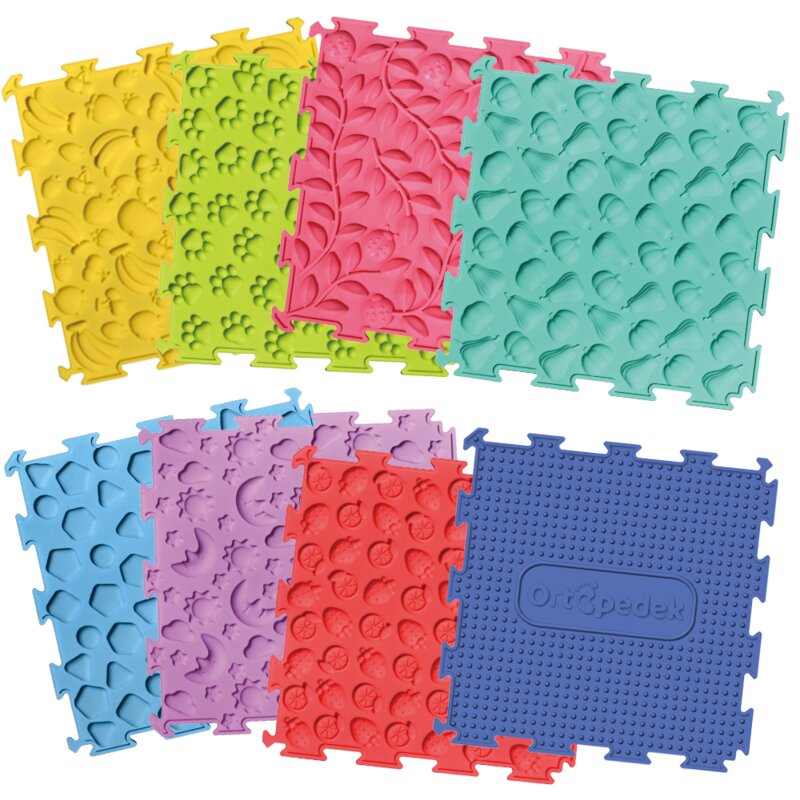 Mata sensoryczna ORTOPEDEK 128931 24.5 x 24.5 cm (8 elementów) Wielokolorowy