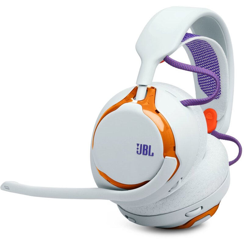 Słuchawki JBL Quantum 650 Bezprzewodowe, Nauszne, Dźwięk przestrzenny Turkusowo-pomarańczowo-fioletowy