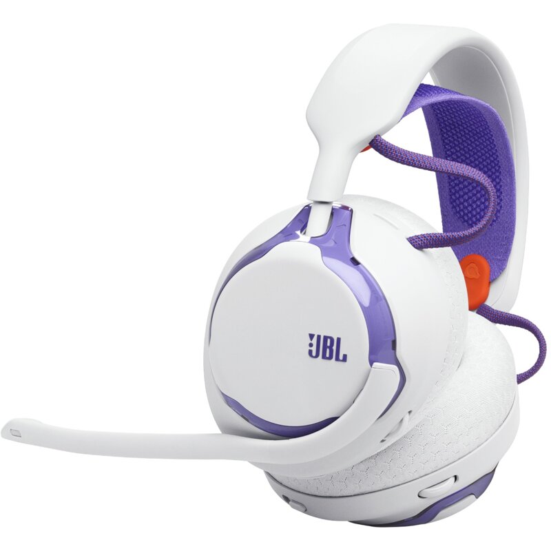 Słuchawki JBL Quantum 650 Bezprzewodowe, Nauszne, Dźwięk przestrzenny Biało-fioletowy