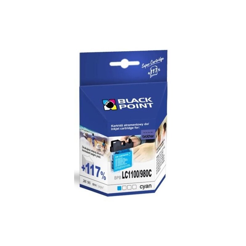 Tusz BLACK POINT BPBLC1100/980C Zamiennik do Brother LC1100/980C