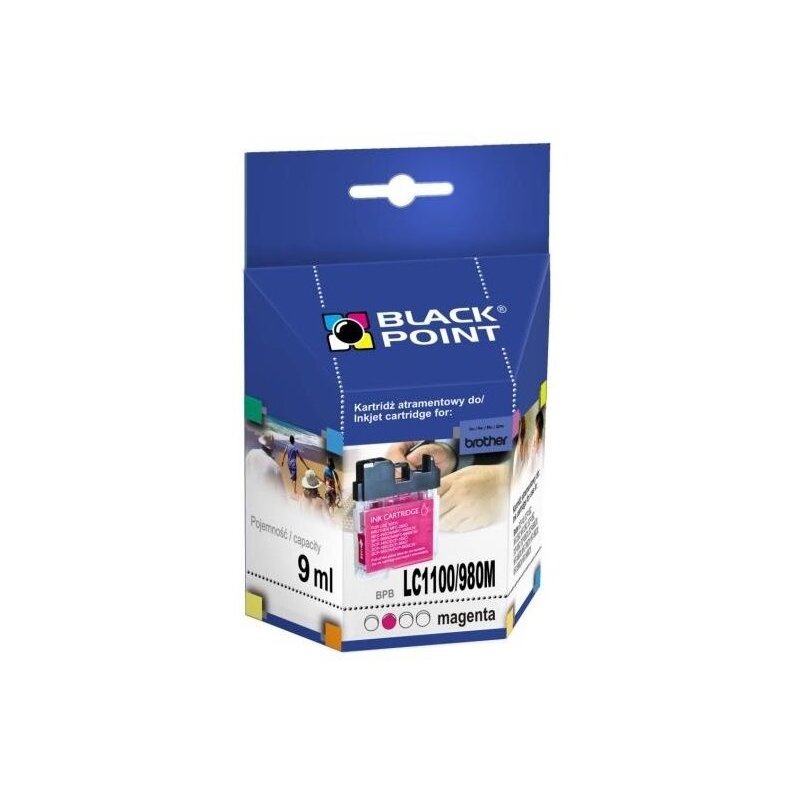 Tusz BLACK POINT do Brother LC-1100M / LC-980M Purpurowy 16 ml BPBLC1100/980M
