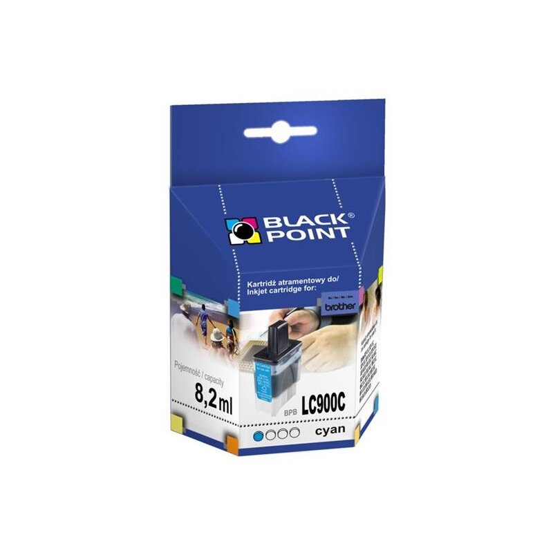 Tusz BLACK POINT do Brother LC-123C Błękitny 10.5 ml PBLC123C