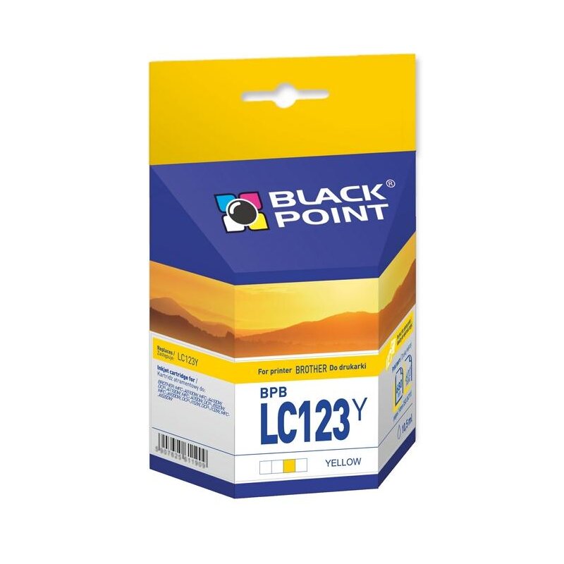 Tusz BLACK POINT do Brother LC-123CY Żółty 10.5 ml BPBLC123Y