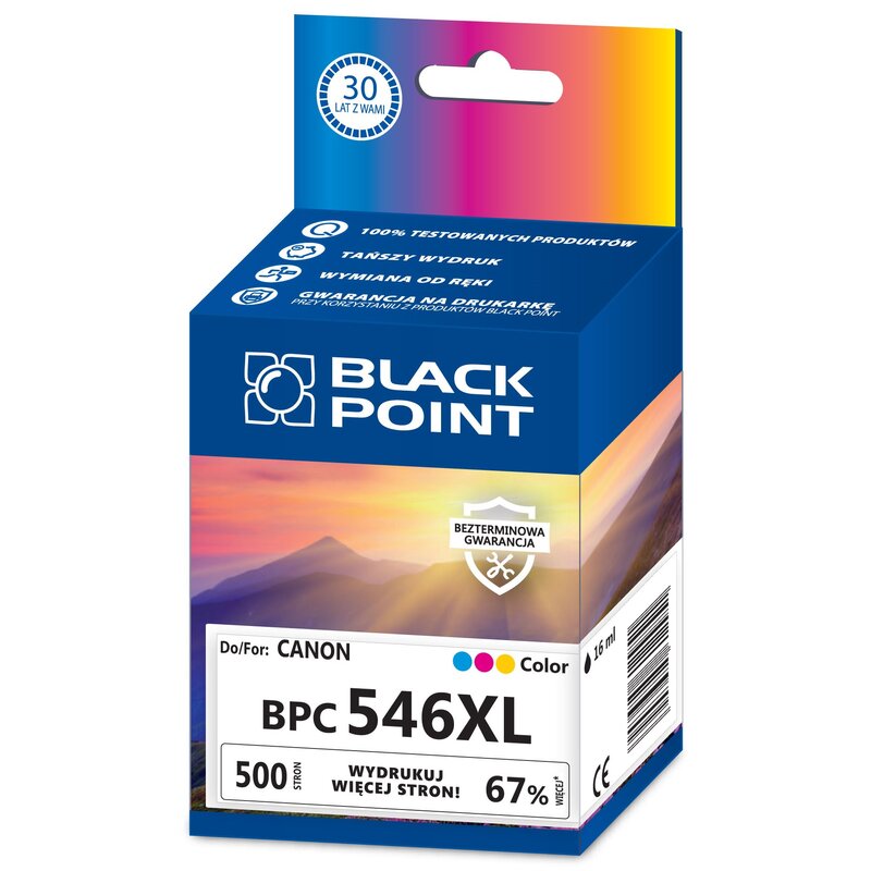 Tusz BLACK POINT do Canon CL-546XL Kolorowy 16 ml BPC546XL