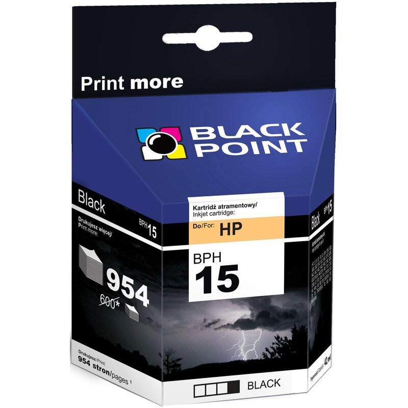 Tusz BLACK POINT do HP 15 C6615A Czarny 42 ml BPH15